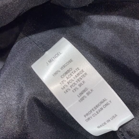 J Mendel V Neck Party Cocktail Mini Dress Black Size XS - Picture 8 of 8